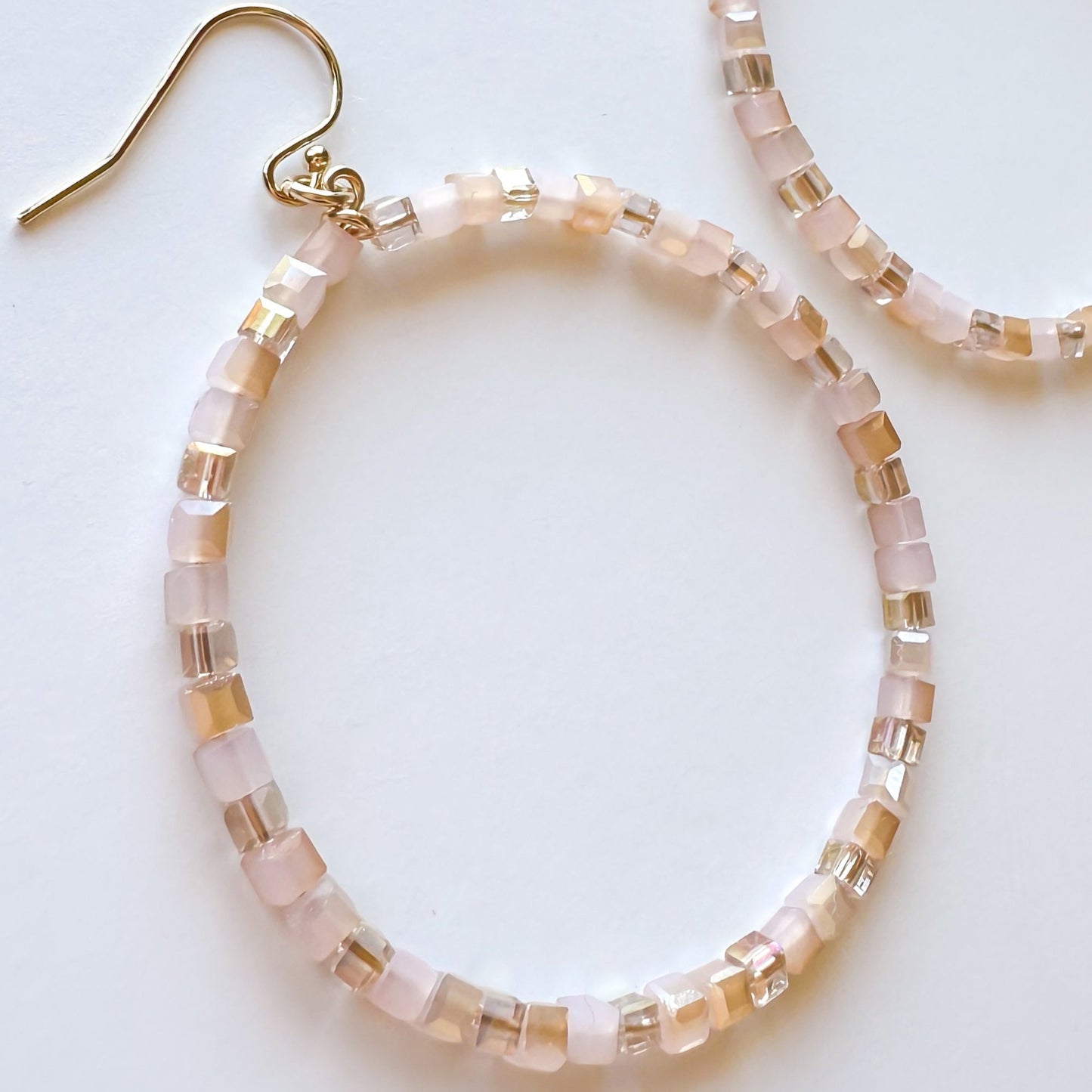 Pink Hoop Earrings