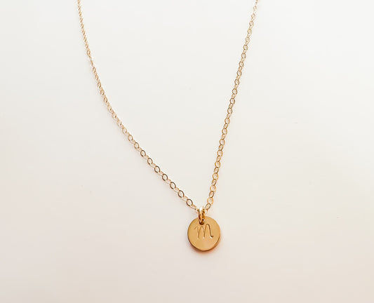 Initial Pendant Necklace (One Initial)