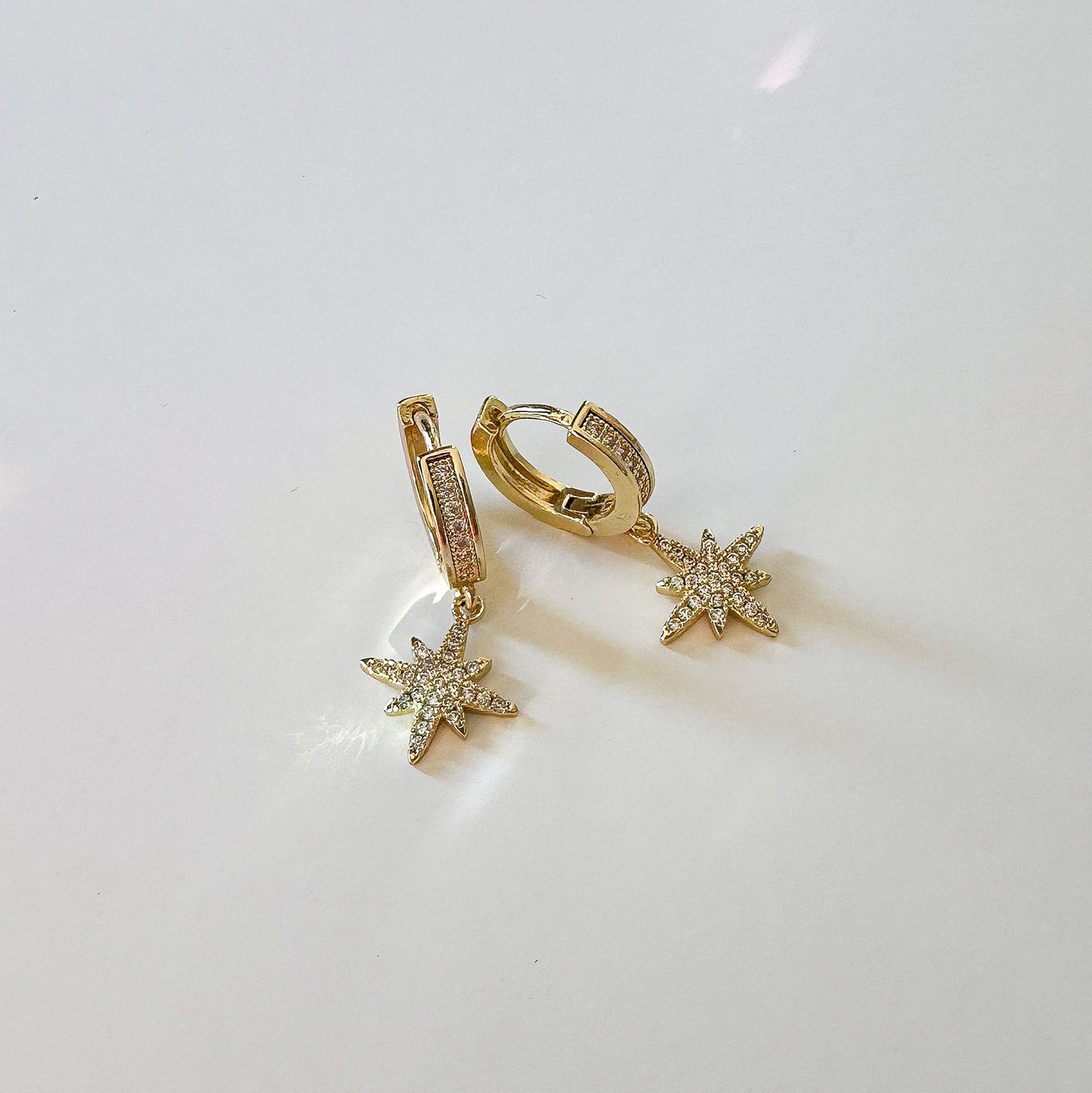 Starburst Huggie Hoop Earrings