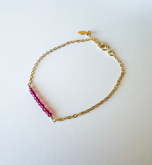 Pink Gemstone Bracelet