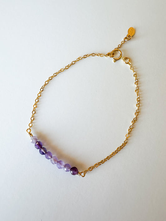 Purple Gemstone Bracelet