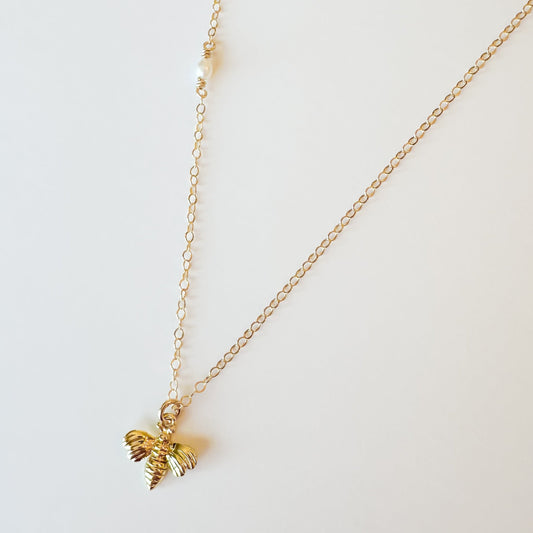 Honey Bee Charm Necklace